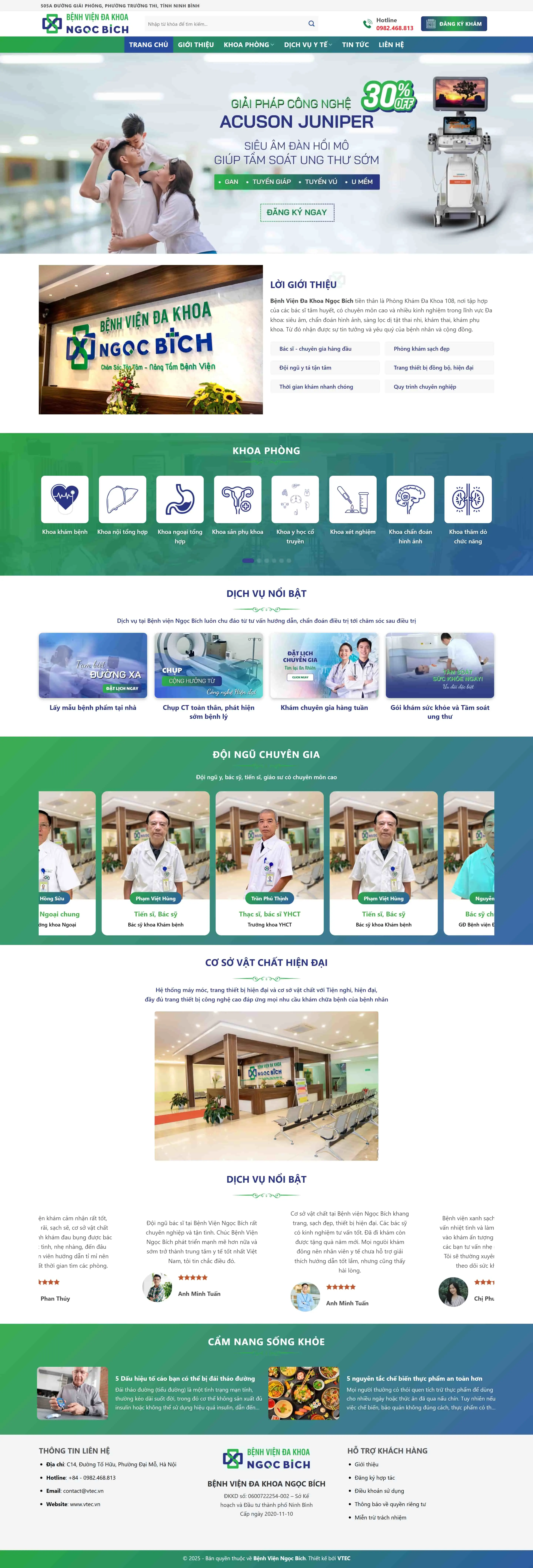 Thiết kế website bệnh viện phòng khám