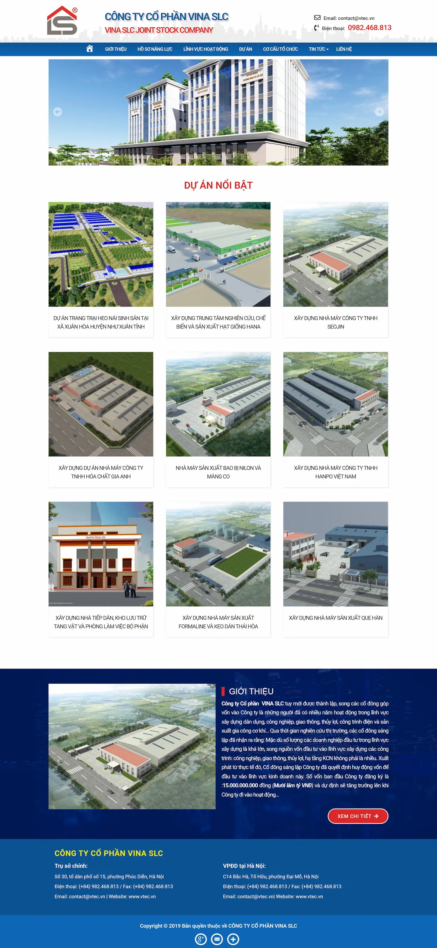 Mẫu Website xây dựng 02